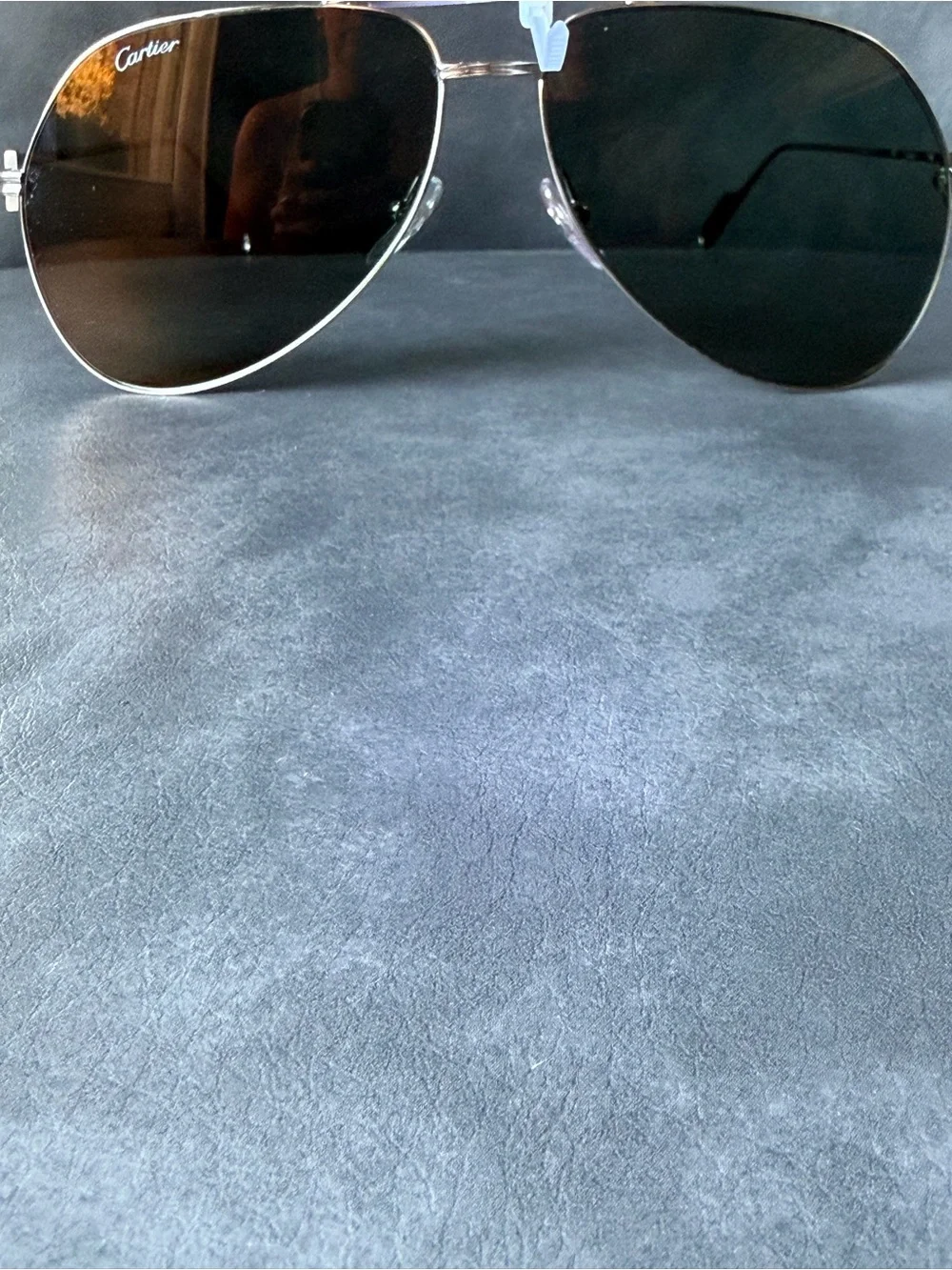 Cartier Première de Cartier CT0110S Aviator Sunglasses Silver $1445 NEW